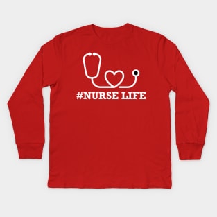 Nurse Life large Kids Long Sleeve T-Shirt